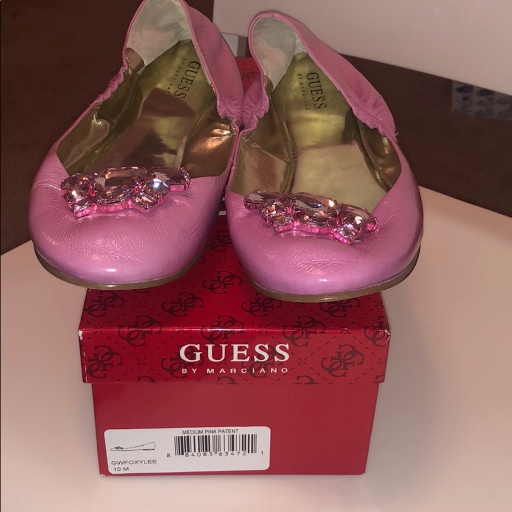 Pink Guess Flats Size 10
